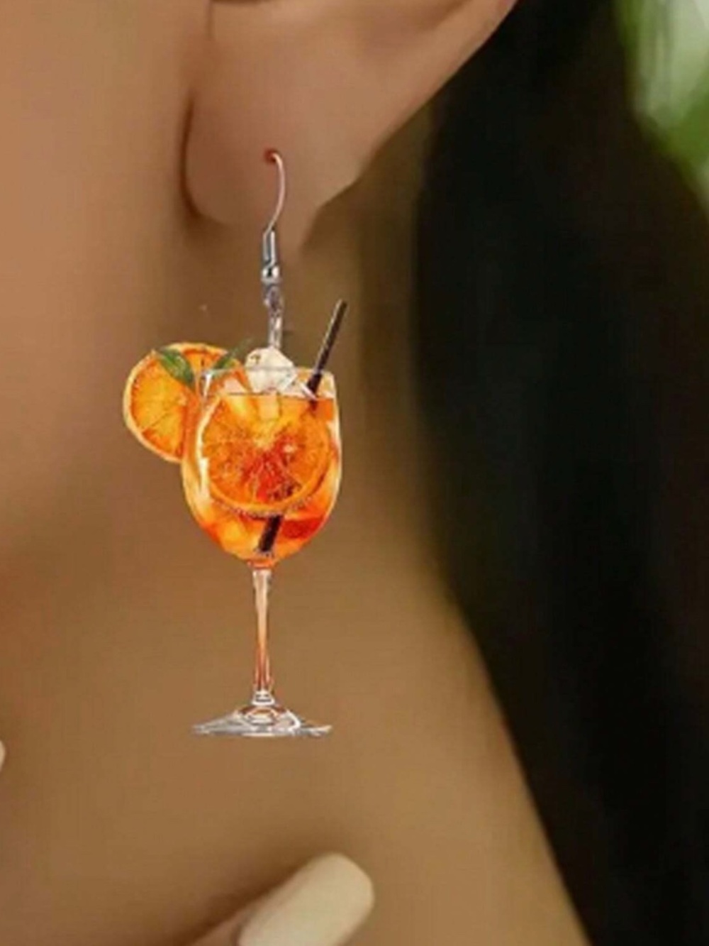 Aperol Spritz Cocktail Earrings